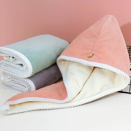 Ultra-Absorbent Microfiber Hair Towel – Double-Layered, Quick-Dry Design for Shower, Gym & Spa