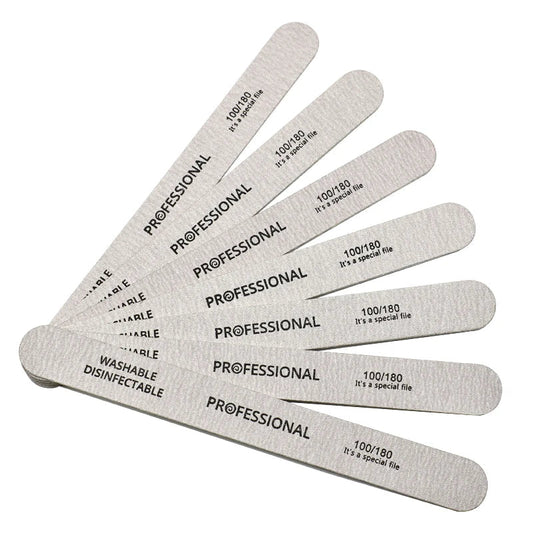 100PCS Nail File Set – 100/180 Grit Wooden Sanding Buffers for Manicure & Pedicure