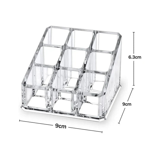 26-Hole Acrylic Makeup Brush & Cosmetic Holder – Transparent Desktop Organizer Rack