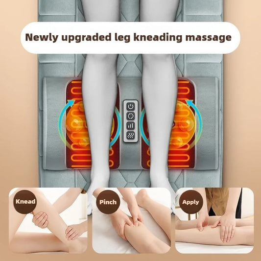 Electric Full Body Massage Mattress – Heating, Vibration & Airbag Cushion with Handheld Control