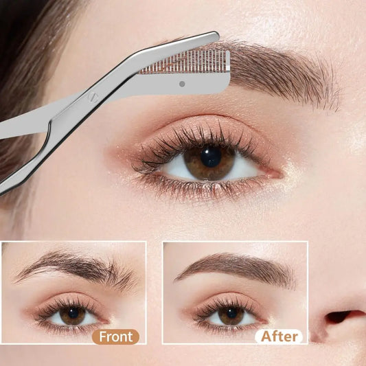 Eyebrow Trimming Scissors with Combs – Grooming Tools & Gift Set for Men & Women