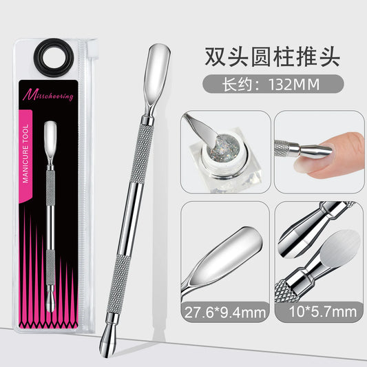 Hook Type Cuticle Pusher & Nail Polish Remover – Stainless Steel Manicure Tool
