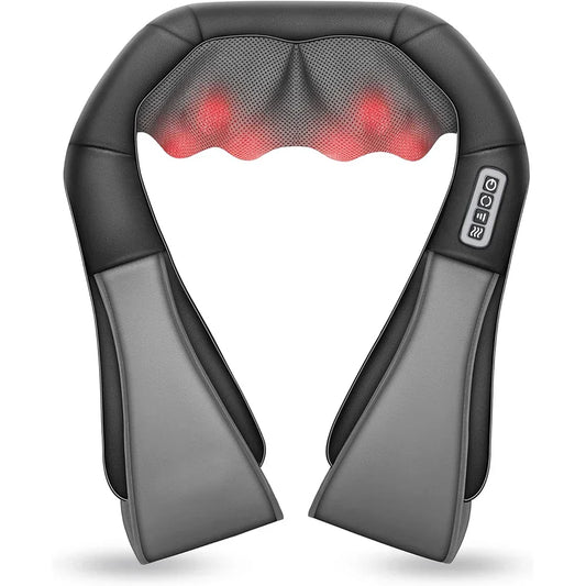 Shiatsu Neck & Shoulder Massager – Heated U-Shape Deep Kneading Massage Pillow for Neck, Back, Waist & Legs