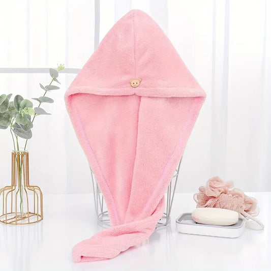 Ultra-Absorbent Microfiber Hair Towel – Double-Layered, Quick-Dry Design for Shower, Gym & Spa