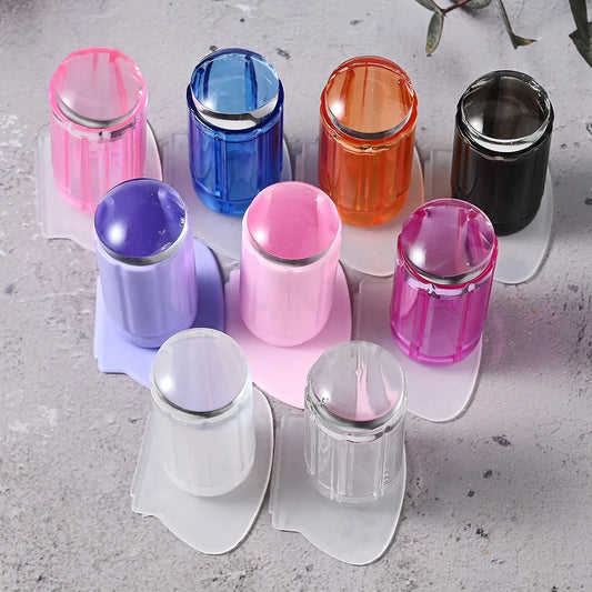 Nail Stamper with Scraper – Jelly Silicone Head Stamp for French Nails & Nail Art Stenciling