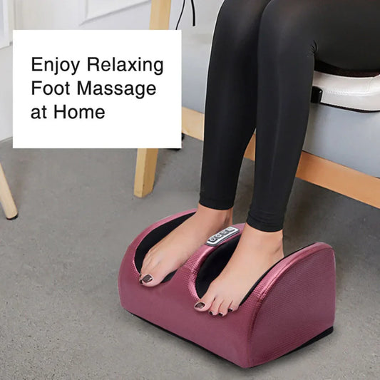Electric Foot Massager – Heated Shiatsu Kneading with Hot Compression for Pain Relief & Relaxation