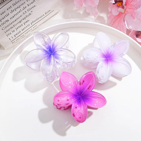 3PCS Sweet Summer Flower Hair Claw Clips – Cute Beach Hair Accessories for Women & Girls