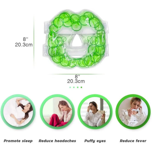 Reusable Face Ice Gel Pack with Wrap – Hot & Cold Compress for Skincare & Puffiness
