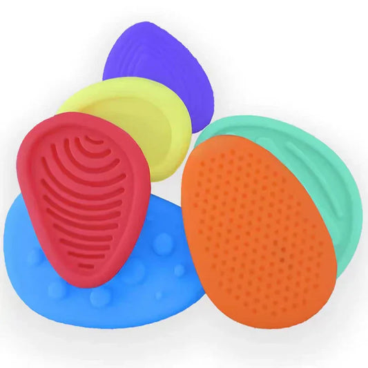 6PCS Fidget Sensory Stones – Silicone Worry Stones for Kids & Adults with ADHD, Autism, and Anxiety
