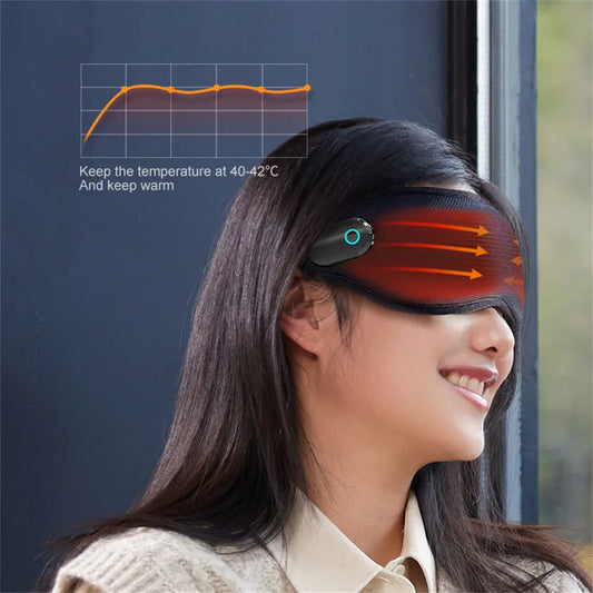 Hot/Cold Therapy Eye Mask Massager – Vibration & Ice/Heat Relief for Eye Fatigue, Headaches & Sinus Pain