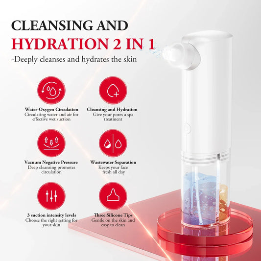 ANLAN Electric Water Vacuum Blackhead Remover – Hydro Pore Cleaner & Skincare Device