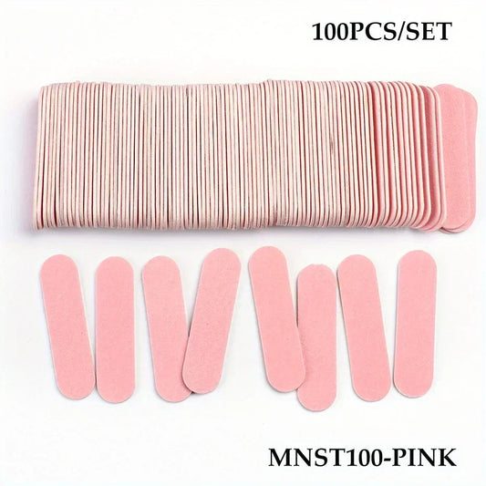 Double-Sided Mini Wooden Nail Files – Sanding Buffer Block Set for Gel Polish & Manicure