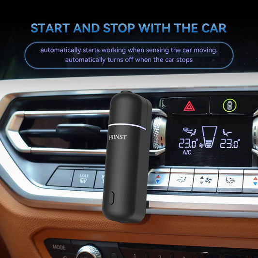 HIINST Car Perfume Vent Clip – Battery-Operated Cordless Scent Diffuser with 6 Fragrances
