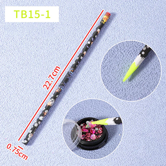 12-Grid Mixed Nail Rhinestones Set – SS6–SS30 Flatback Glass Gems in Clear, Gold, Pink & Blue