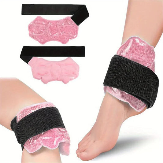 Ankle/Sports Foot Ice Pack – Hot & Cold Gel Pack with Adjustable Strap for Foot & Myofascial Relief