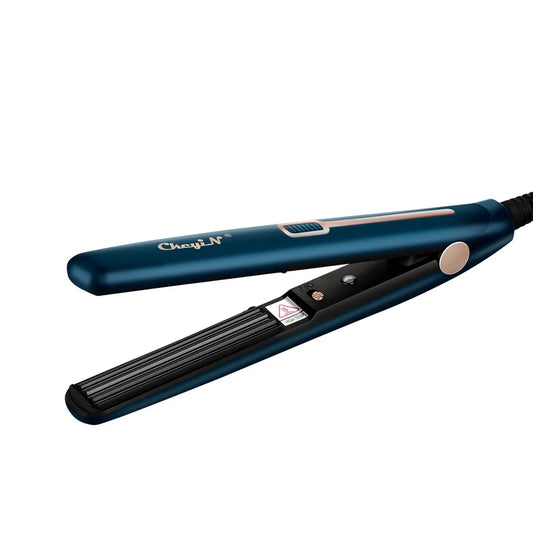 CkeyiN Mini Hair Flat Iron – 2 in 1 Hair Straightener and Curler