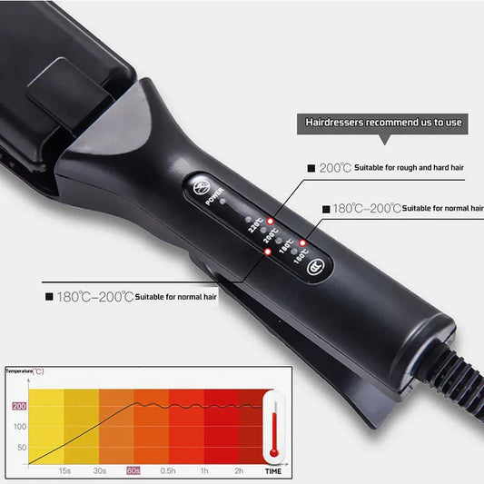Professional Hair Curler Comb – Ceramic Corrugated Wave Iron for Effortless Styling
