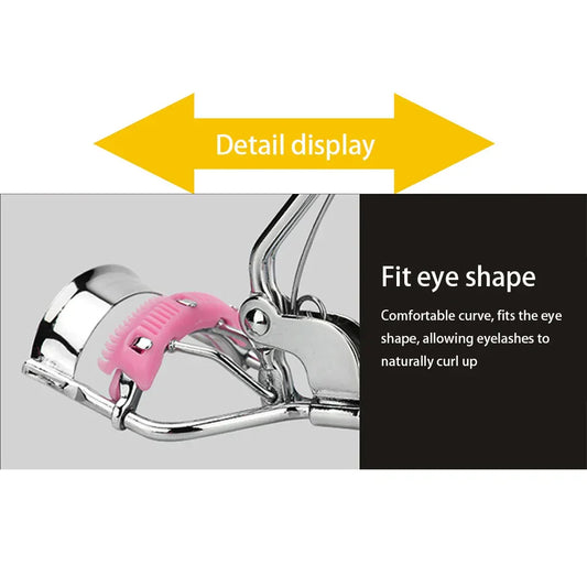Silicone Handle Eyelash Curler – Wide-Angle Lash Tool for Beginners