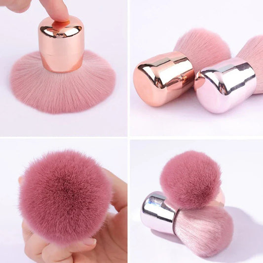 1PCS Professional Nail Art Mushroom Brush – Gel Dust Cleaning & Makeup Tool