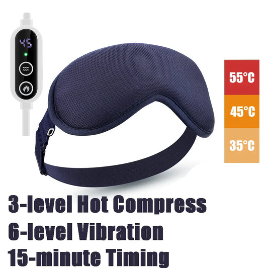 Electric Heated Eye Mask – 3D Hot Compress Eye Mask for Dry Eyes, Dark Circles & Better Sleep