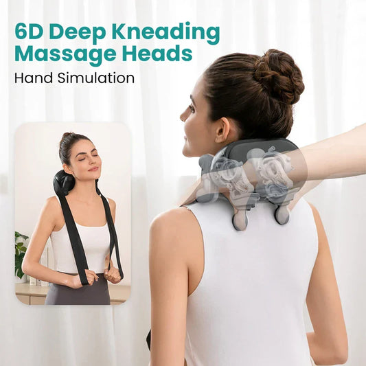 Nekteck Cordless Neck Massager – 6D Shiatsu Neck & Shoulder Massager with Heat