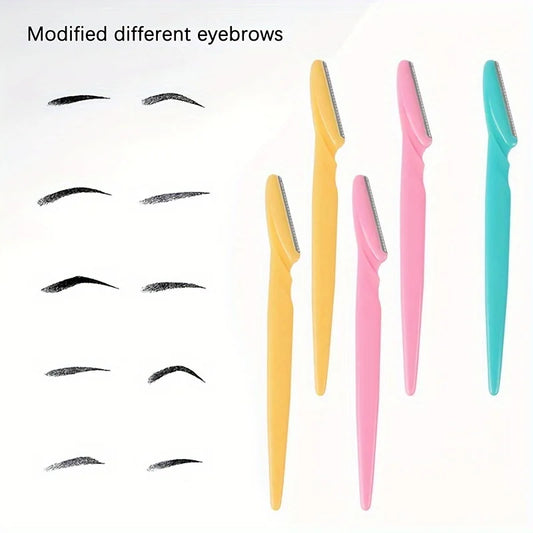 Stainless Steel Eyebrow Razors – Multipurpose Facial Hair Trimmers with Protective Cap